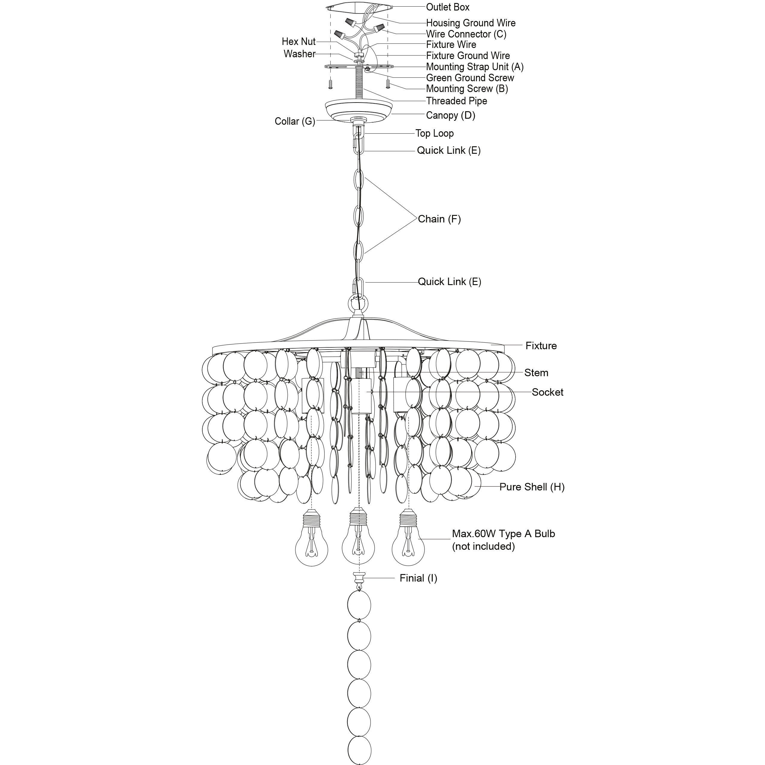 Elsa LED 19.75 inch Natural Brass Pendant Ceiling Light