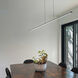 Array LED 72 inch Matte Black Horizontal Pendant Ceiling Light 