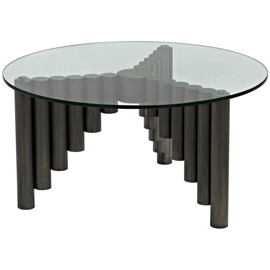 Organum 36 X 36 inch Gun Metal Coffee Table
