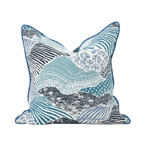 Madcap Cottage 20 inch Windsor Park Ocean Pillow, with Down Insert