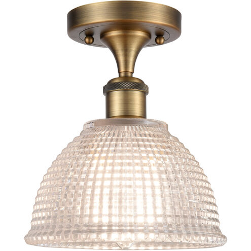 Ballston Arietta 1 Light 8 inch Brushed Brass Semi-Flush Mount Ceiling Light, Ballston