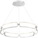 Charmed LED 32 inch Brushed Nickel Chandelier Ceiling Light, dweLED