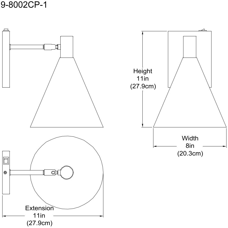 Pharos 60.00 watt Noble Brass Adjustable Wall Sconce Wall Light