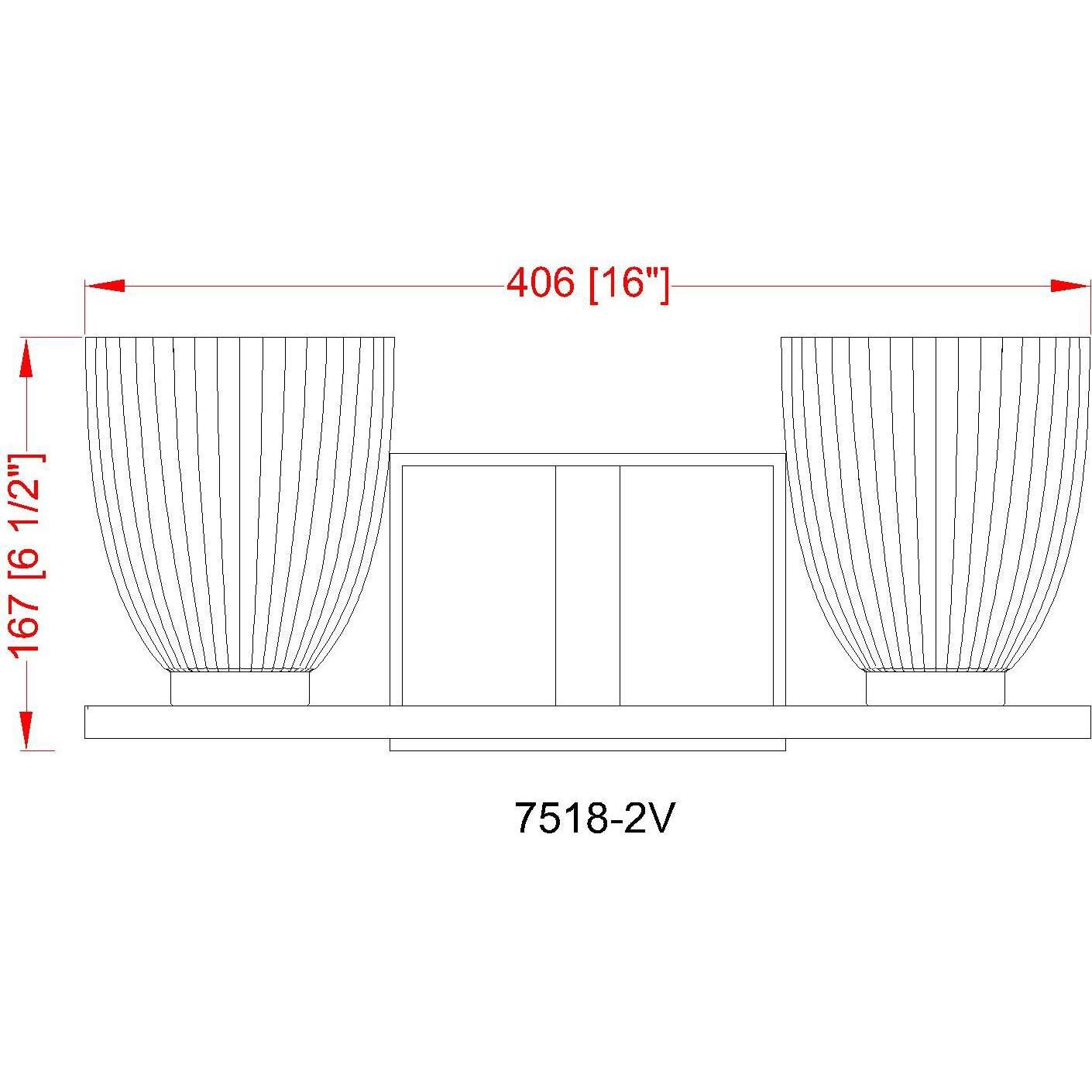 Naya 2 Light 16 inch Brushed Nickel Bath Vanity Light Wall Light