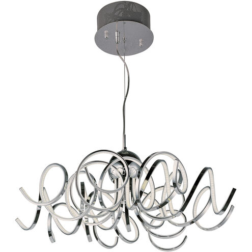 Chaos LED 29 inch Polished Chrome Single Pendant Ceiling Light