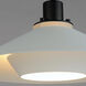 Oslo 1 Light 19 inch Black/White Single Pendant Ceiling Light