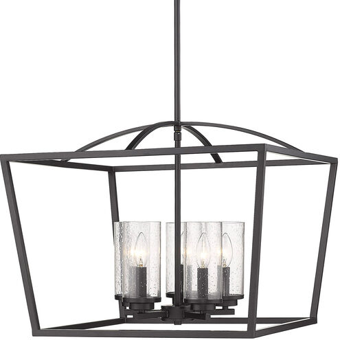 Mercer 5 Light 22 inch Matte Black Chandelier Ceiling Light in Matte Black/Matte Black