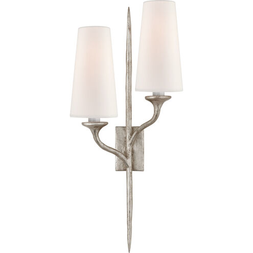 Julie Neill Iberia 2 Light 11 inch Burnished Silver Leaf Double Right Sconce Wall Light