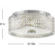 Elle 2 Light 12 inch Chrome Bath Light Wall Light, Flush Mount