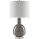 Marbury 29 inch 150 watt Black/White/Clear/Polished Nickel Table Lamp Portable Light