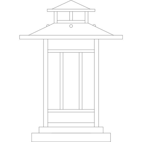 Kennebec 1 Light 12.12 inch Verdigris Patina Column Mount in Gold White Iridescent