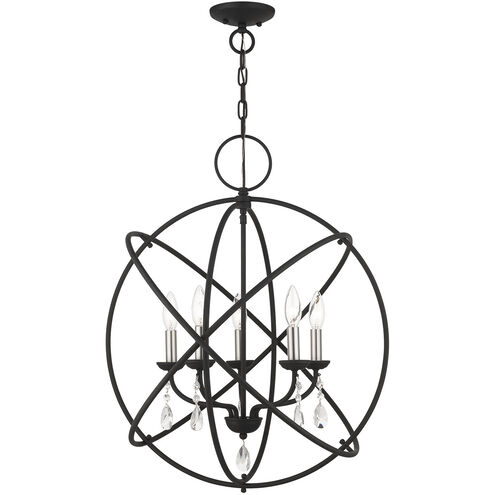 Aria 5 Light 24 inch Black Chandelier Ceiling Light