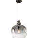 Industrial 1 Light 12.75 inch Oil Rubbed Bronze Pendant Ceiling Light