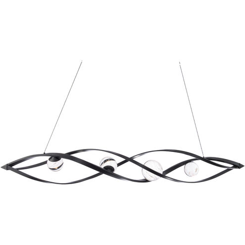 Slipstream LED 54 inch Black Linear Pendant Ceiling Light, Beyond