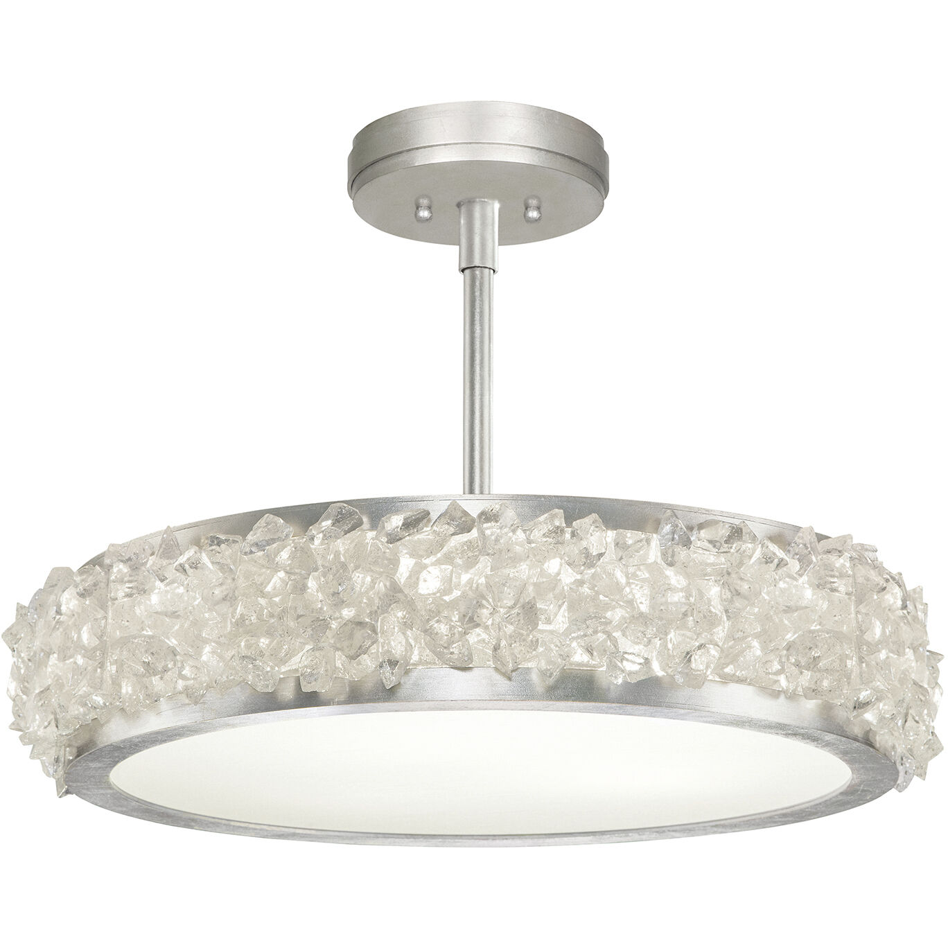 Arctic Halo 3 Light 23 inch Silver Semi-Flush Mount Ceiling Light