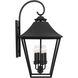 Sean Lavin Galena 4 Light 25.38 inch Textured Black Outdoor Wall Lantern