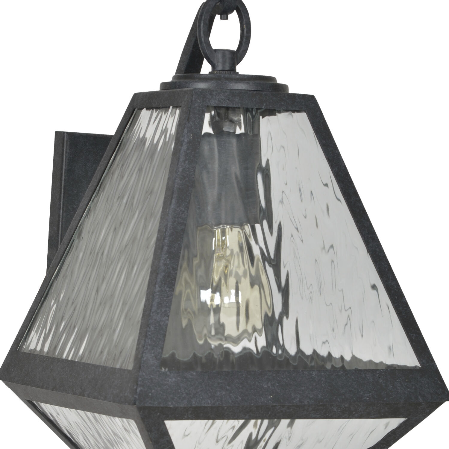 Glacier 1 Light 12.75 inch Black Charcoal Outdoor Sconce in Water