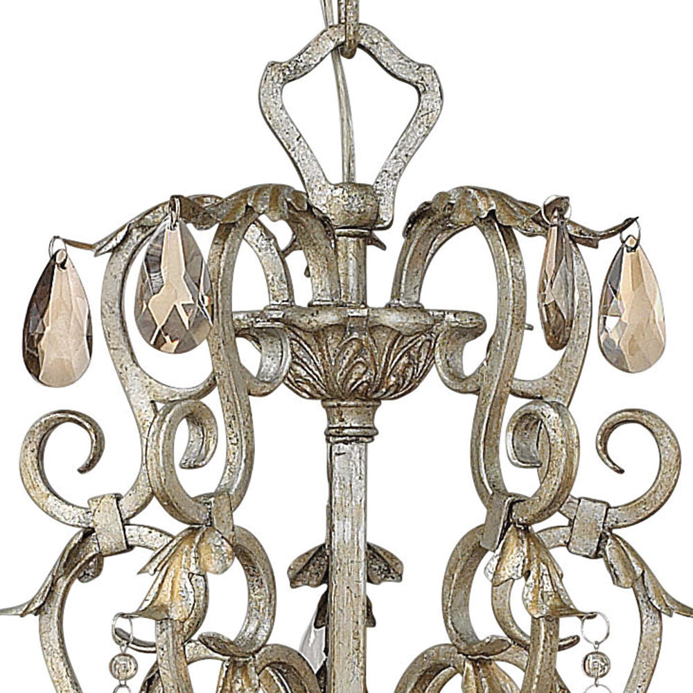 Carlton 5 Light 24 inch Silver Leaf Indoor Chandelier Ceiling Light