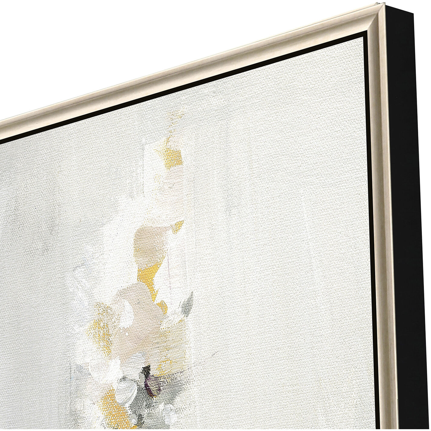 Rustic Garden Blue and Green and Orange and White Canvas