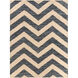 Denim 36 X 24 inch Navy, Cream Rug