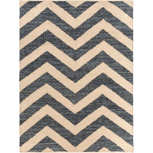 Denim 36 X 24 inch Navy, Cream Rug