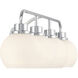 Contemporary 4 Light 32 inch Chrome Bathroom Vanity Light Wall Light