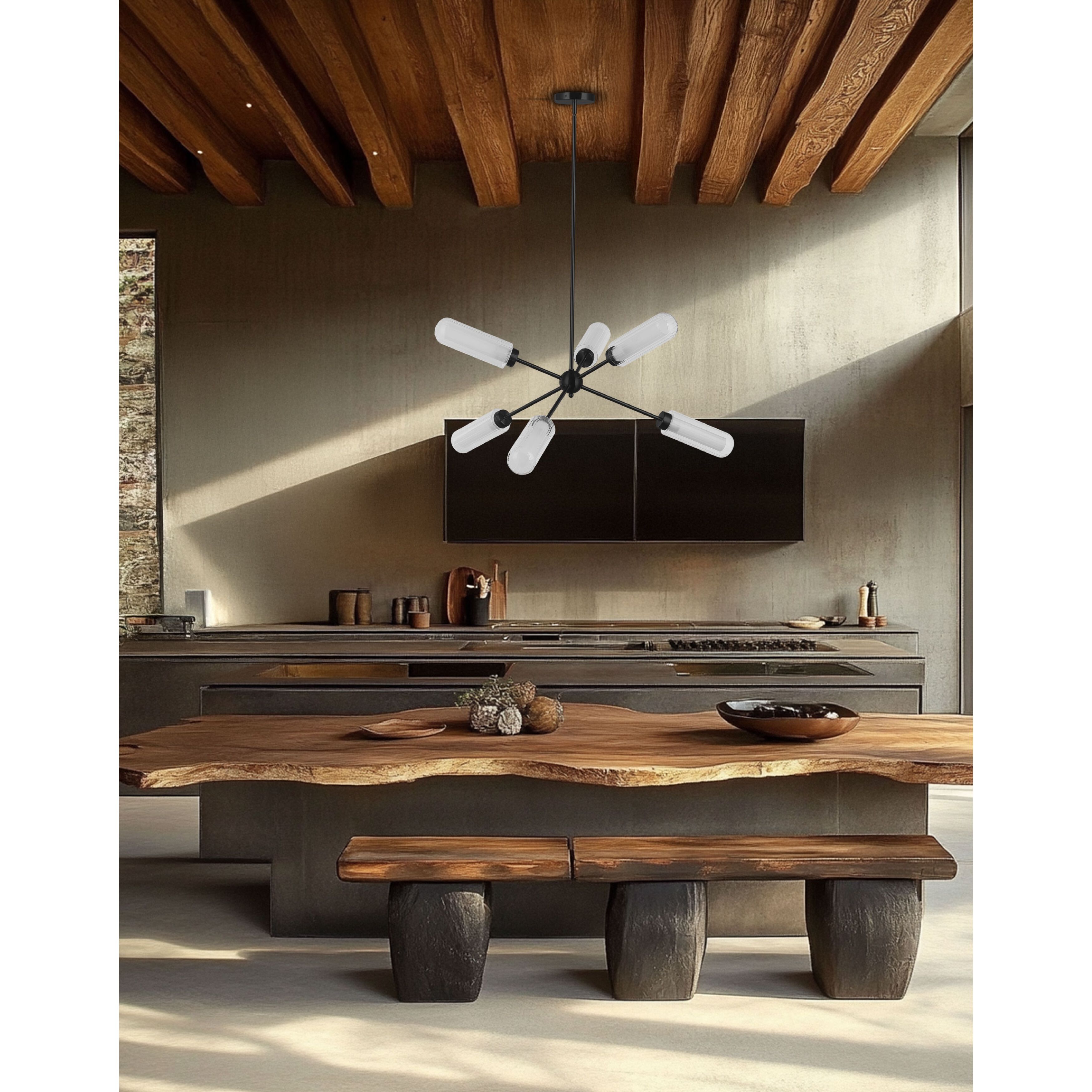 Balbina LED 40 inch Matte Black Chandelier Ceiling Light