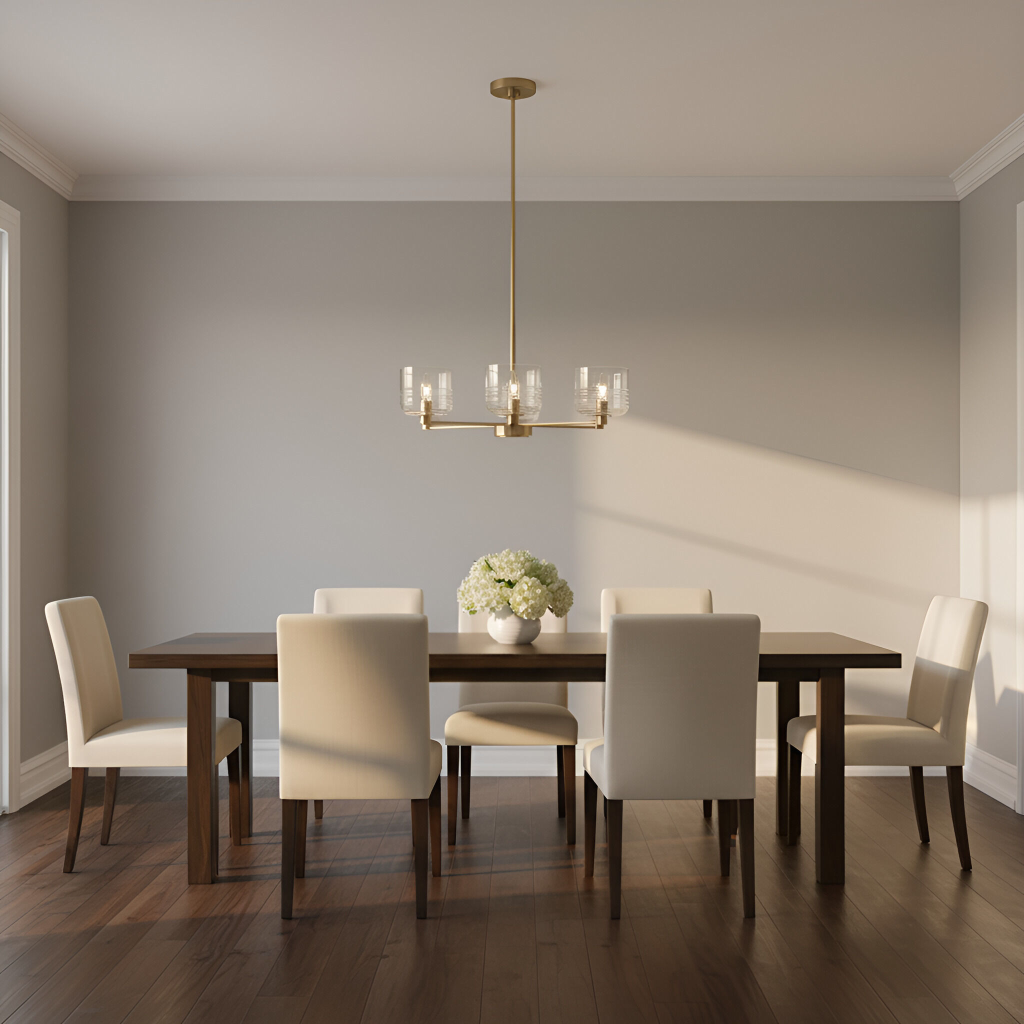 Drew & Jonathan Lochdale 5 Light 24 inch Satin Brass Chandelier Ceiling Light, Medium