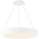 Corso LED 31.5 inch White Pendant Ceiling Light in 32in, dweLED