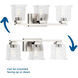 Gilmour 3 Light 20 inch Brushed Nickel Bath Vanity Wall Light