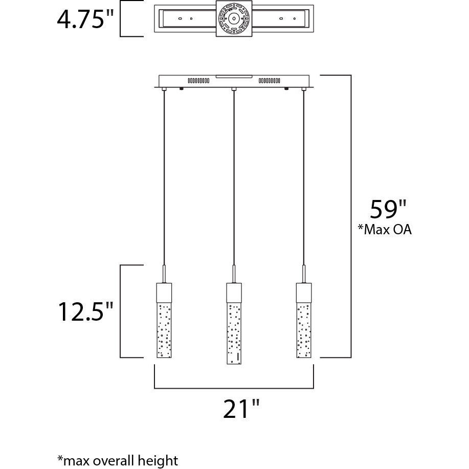 Fizz IV Linear Pendant Ceiling Light