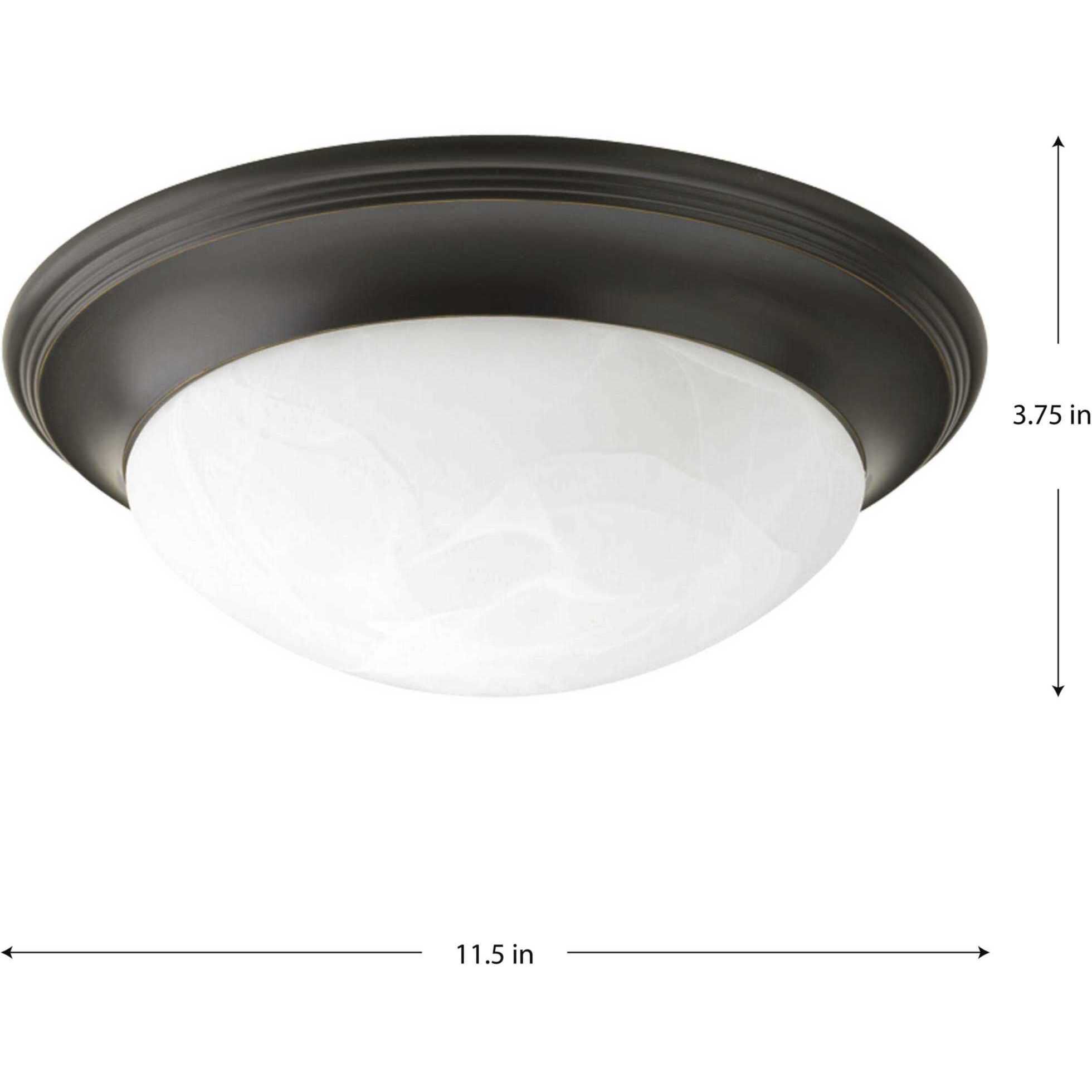 Alabaster Glass 1 Light 11.5 inch Antique Bronze Flush Mount Ceiling Light