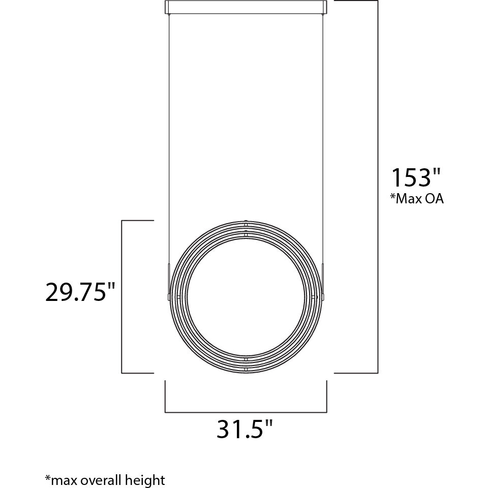 Gyro LED LED 25.75 inch Matte White Single Pendant Ceiling Light