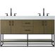 Caroline 60 X 34 inch Chestnut Brown Bathroom Vanity Cabinet