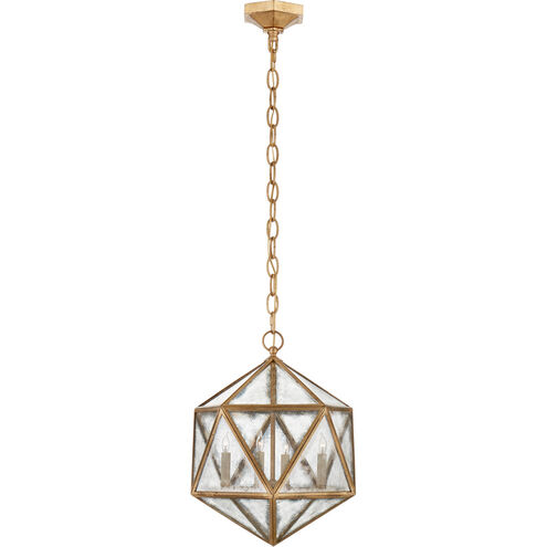 Chapman & Myers Zeno 4 Light 16 inch Gilded Iron Lantern Pendant Ceiling Light, Medium