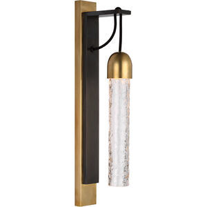 Marie Flanigan Reve LED 2.25 inch Bronze and Soft Brass Tube Sconce Wall Light, Medium