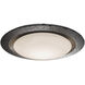 Saturno LED 19.75 inch Basalt Stone and Black Flush Mount Ceiling Light