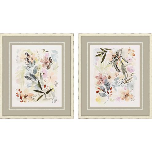 Florals Collection Green Framed Art
