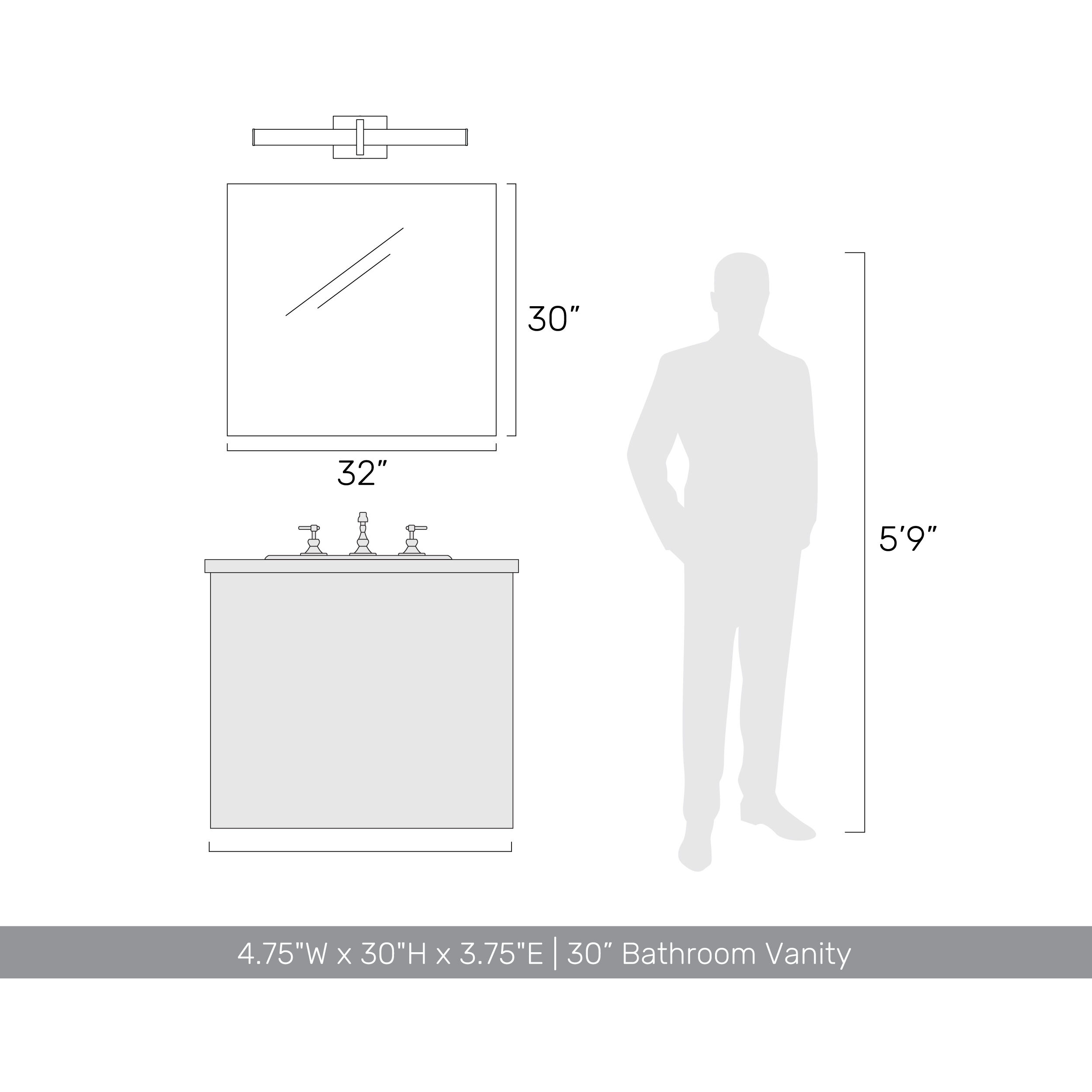 Elon Vanity Wall Light in Chrome