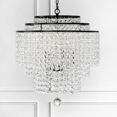 Gabrielle 6 Light 22 inch Matte Black Chandelier Ceiling Light
