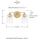 Milan 2 Light 13.25 inch Capital Gold Vanity Light Wall Light