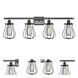 Austere Barrington 4 Light 36 inch Matte Black Bath Vanity Light Wall Light