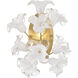 Bloome Wall Sconce Wall Light in Legacy Brass, Clear Handmade Glass