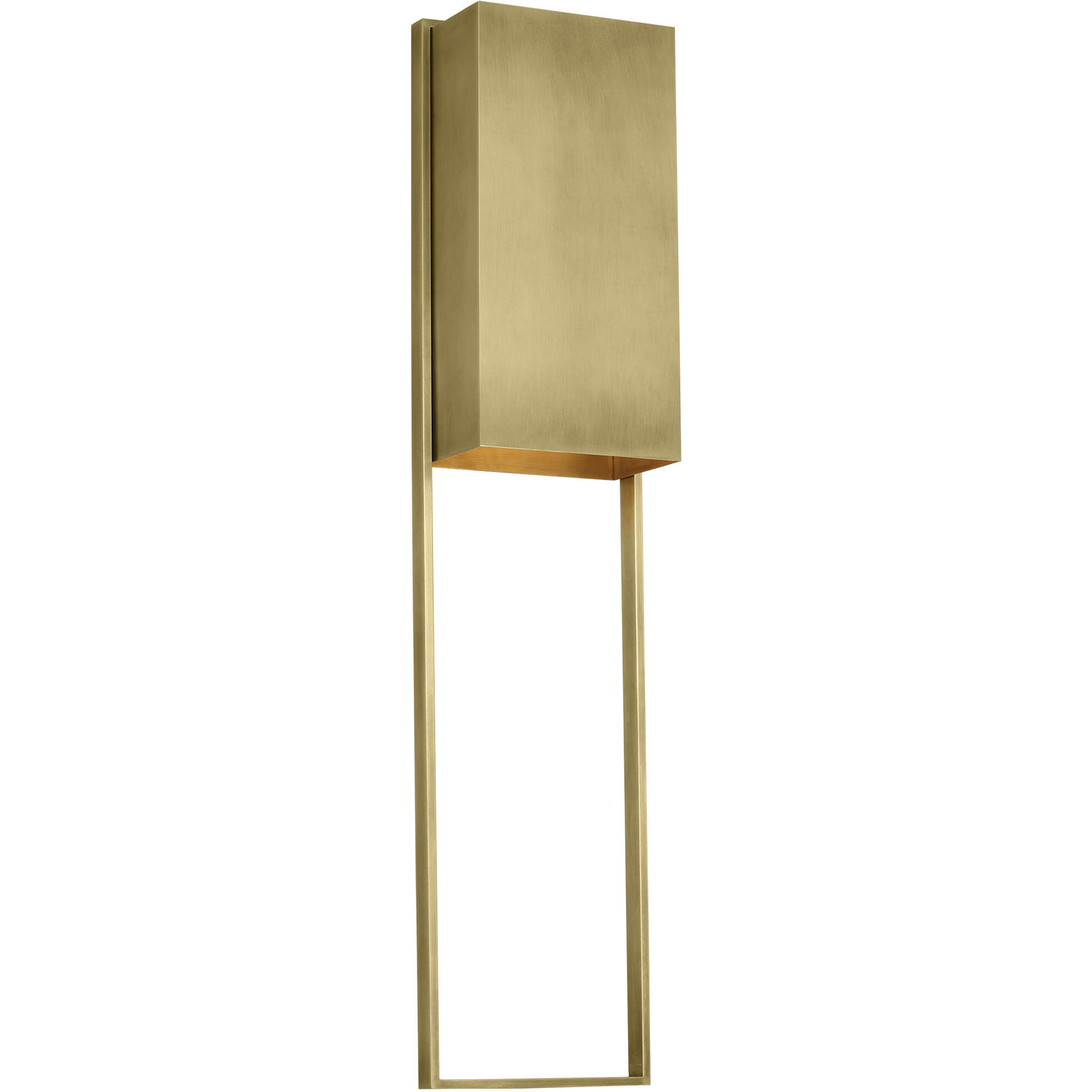 Mick De Giulio Alude LED 36 inch Hand-Rubbed Antique Brass Outoor Wall Light