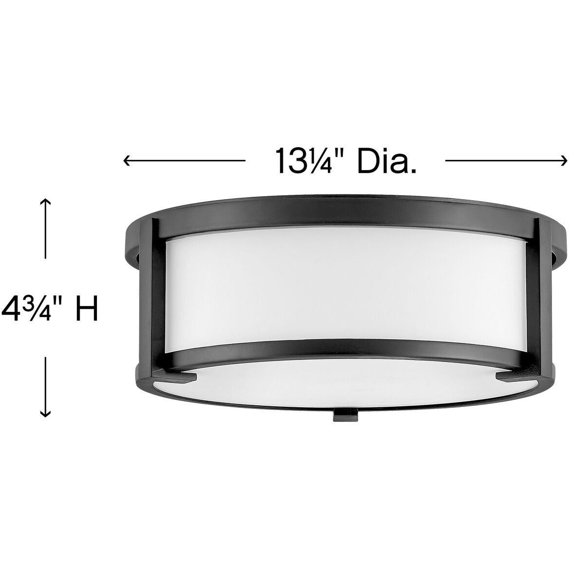 Lowell 2 Light 13.25 inch Black Indoor Flush Mount Ceiling Light