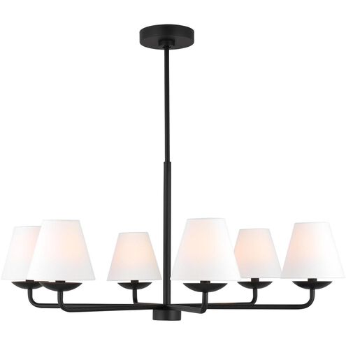 Drew & Jonathan Scott Albion 6 Light 34 inch Midnight Black Chandelier Ceiling Light