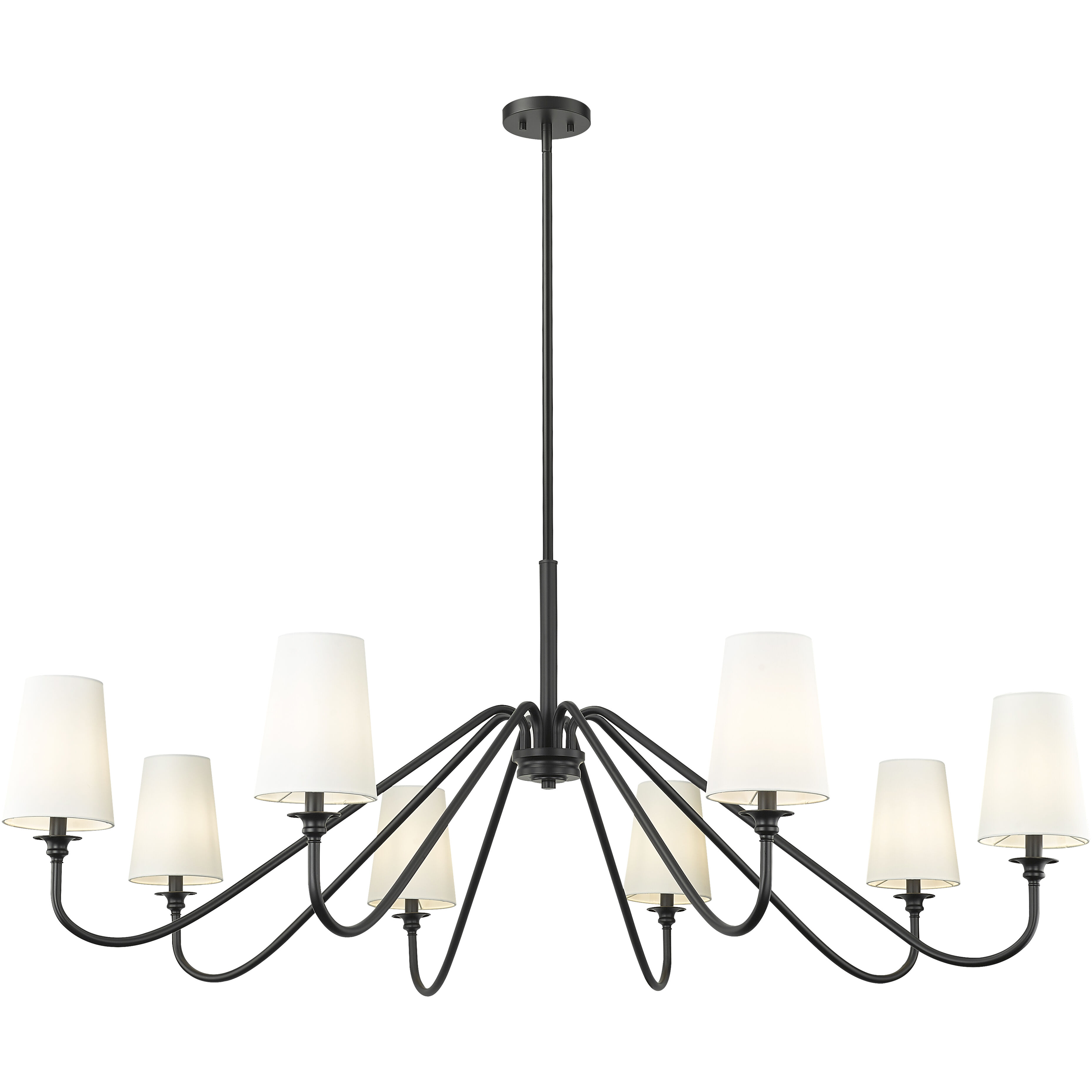 Gianna 8 Light 60.25 inch Matte Black Chandelier Ceiling Light