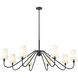 Gianna 8 Light 60.25 inch Matte Black Chandelier Ceiling Light