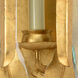 Chelsea House 1 Light Antique Gold Leaf/Clear Sconce Wall Light