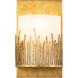 Sawgrass 1 Light 6 inch Gold Bath Light Wall Light in Gold Leaf with Antique